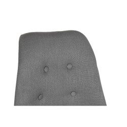 Silla de Comedor DKD Home Decor Poliéster Gris oscuro Roble (48 x 44