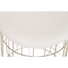 Reposapiés DKD Home Decor Beige Dorado Metal Poliéster Blanco Modern