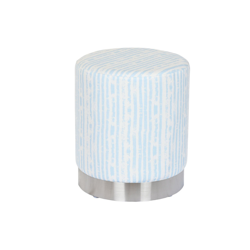 Reposapiés DKD Home Decor Azul Blanco Metal Rayas Mediterráneo 34 x Reposapiés DKD Home Decor Azul Blanco Metal Rayas Mediterráneo 34 x