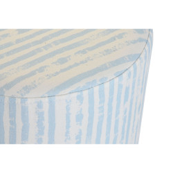 Reposapiés DKD Home Decor Azul Blanco Metal Rayas Mediterráneo 34 x