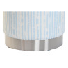 Reposapiés DKD Home Decor Azul Blanco Metal Rayas Mediterráneo 34 x