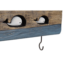 Perchero de Pared DKD Home Decor Acabado envejecido Metal Madera (85 x