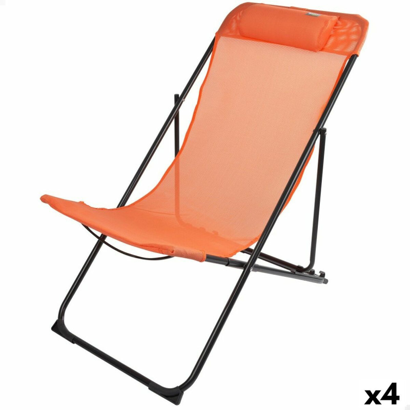 Hamaca plegable Aktive Naranja 52 x 87 x 77 cm (4 Unidades) Hamaca plegable Aktive Naranja 52 x 87 x 77 cm (4 Unidades)