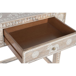 Consola DKD Home Decor Natural Madera de mango Espejo 117 x 40 x 76 cm