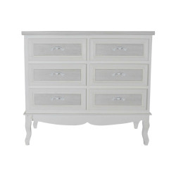 Cajonera DKD Home Decor 100 x 40 x 87 cm Madera Blanco Romántico Made