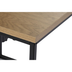 Juego de 3 mesas DKD Home Decor Negro Metal 45 x 45 x 45 cm Madera MDF