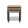 Juego de 3 mesas DKD Home Decor Negro Metal 45 x 45 x 45 cm Madera MDF