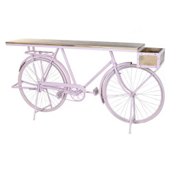 Consola DKD Home Decor Bicicleta 180 x 41 x 94 cm Rosa claro Hierro Ma