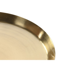 Mesa auxiliar DKD Home Decor 37 x 37 x 50 cm Cristal Azul Dorado Hierr