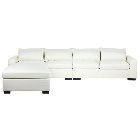 Sofá Chaise Longue DKD Home Decor Beige Crema Madera Moderno 386 x 21