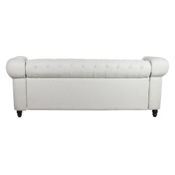 Sofá DKD Home Decor Blanco Marrón Crema Madera 209 x 84 x 76 cm