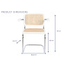 Silla de suelo DKD Home Decor Blanco Plateado Natural 65,5 x 62 x 79 c