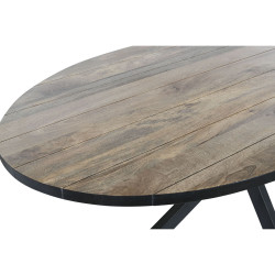 Mesa de Comedor DKD Home Decor Negro Natural Metal Madera de mango 200