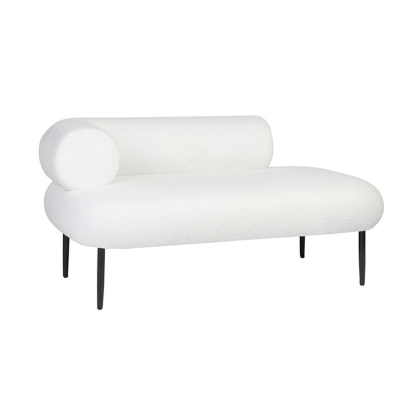 Sofá DKD Home Decor Blanco Negro Metal Scandi 127,5 x 73,5 x 64 cm Sofá DKD Home Decor Blanco Negro Metal Scandi 127,5 x 73,5 x 64 cm
