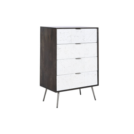 Cajonera DKD Home Decor 70 x 40 x 105 cm Blanco Marrón oscuro Madera
