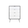 Cajonera DKD Home Decor 70 x 40 x 105 cm Blanco Marrón oscuro Madera
