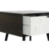 Mesita de Noche DKD Home Decor 45 x 38 x 50 cm Negro Metal Blanco Made