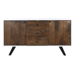 Aparador DKD Home Decor Blanco Marrón oscuro Madera de mango 150 x 40