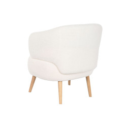 Butaca DKD Home Decor Blanco Natural Madera 70 x 70 x 80 cm