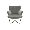 Butaca DKD Home Decor Gris Metal 67 x 81 x 87 cm