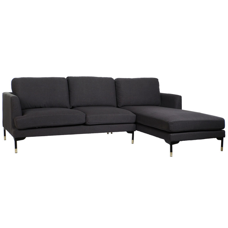 Sofá Chaise Longue DKD Home Decor Gris Metal 250 x 160 x 85 cm Sofá Chaise Longue DKD Home Decor Gris Metal 250 x 160 x 85 cm