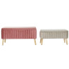 Banqueta DKD Home Decor Gris Burdeos Dorado Abeto 100 x 44 x 47 cm (2