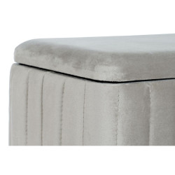 Banqueta DKD Home Decor Gris Burdeos Dorado Abeto 100 x 44 x 47 cm (2