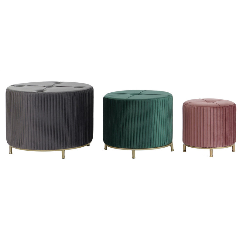 Reposapiés DKD Home Decor Terciopelo 60 x 60 x 45 cm Madera MDF Reposapiés DKD Home Decor Terciopelo 60 x 60 x 45 cm Madera MDF