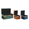 Banqueta DKD Home Decor Azul Verde Naranja Dorado Madera MDF 93 x 47 x