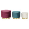 Reposapiés DKD Home Decor Multicolor Madera MDF Terciopelo 60 x 60 x