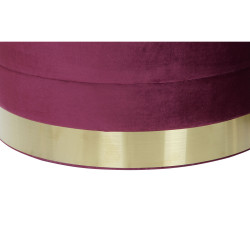 Reposapiés DKD Home Decor Multicolor Madera MDF Terciopelo 60 x 60 x