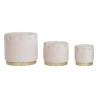Reposapiés DKD Home Decor Rosa Dorado Madera MDF Terciopelo 60 x 60 x