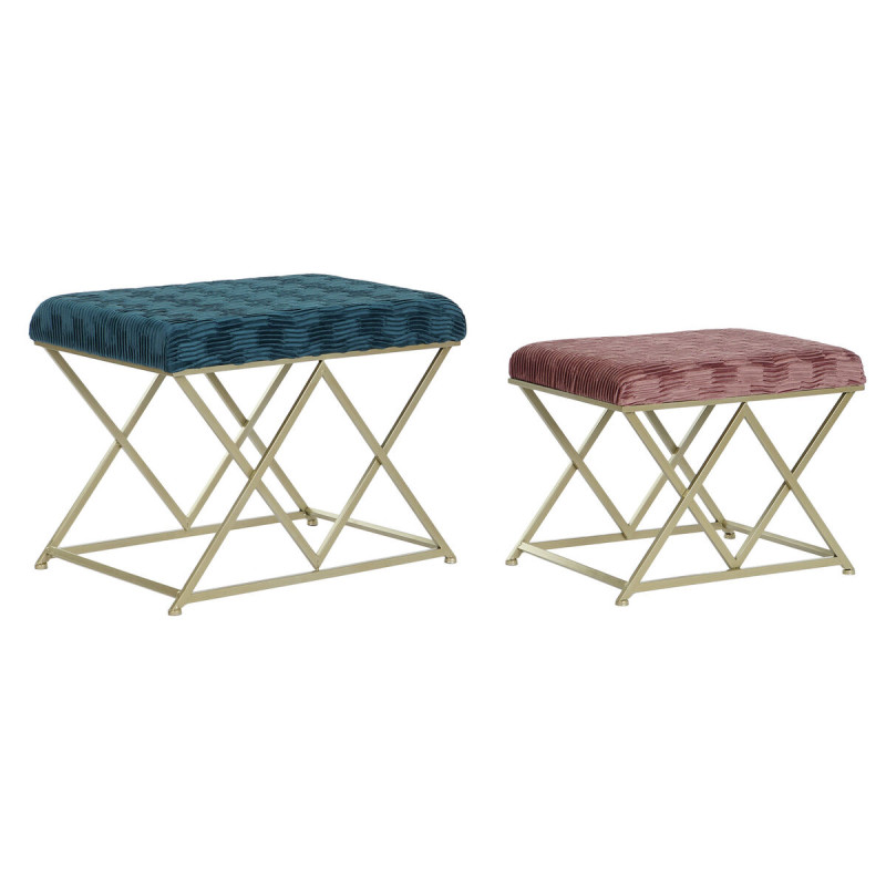 Banqueta DKD Home Decor 62 x 42 x 47 cm Metal Banqueta DKD Home Decor 62 x 42 x 47 cm Metal