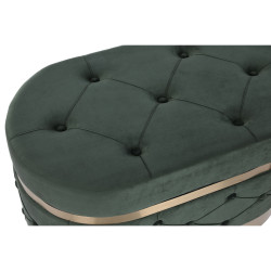 Banqueta DKD Home Decor Verde Naranja Dorado Madera MDF 80 x 47 x 43 c