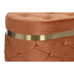 Banqueta DKD Home Decor Verde Naranja Dorado Madera MDF 80 x 47 x 43 c