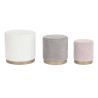 Reposapiés DKD Home Decor Blanco Marrón Rosa Dorado Madera MDF 48 x