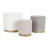 Reposapiés DKD Home Decor Blanco Marrón Rosa Dorado Madera MDF 48 x
