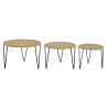 Juego de 3 mesas DKD Home Decor Marrón Negro Natural 62 x 62 x 40 cm