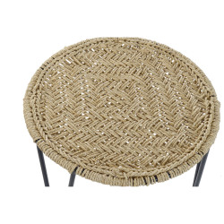 Juego de 3 mesas DKD Home Decor Marrón Negro Natural 62 x 62 x 40 cm