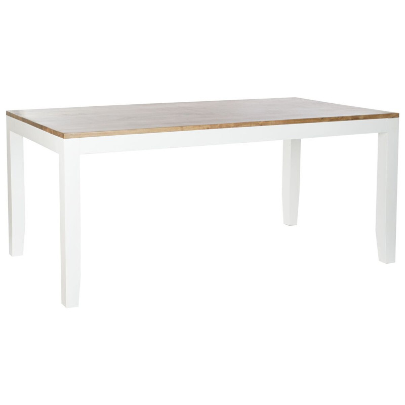 Mesa de Comedor DKD Home Decor Blanco Marrón Madera de acacia Madera
