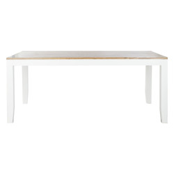 Mesa de Comedor DKD Home Decor Blanco Marrón Madera de acacia Madera