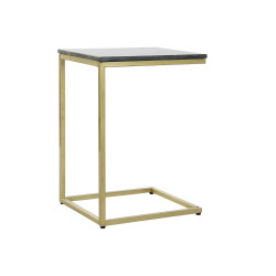 Mesa auxiliar DKD Home Decor 40 x 46 x 65 cm Negro Dorado Mármol Hier
