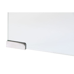 Mesita de Noche DKD Home Decor Blanco Transparente Cristal Madera MDF