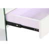 Mesita de Noche DKD Home Decor Blanco Transparente Cristal Madera MDF