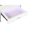 Mesita de Noche DKD Home Decor Blanco Transparente Cristal Madera MDF