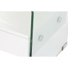 Mesita de Noche DKD Home Decor Blanco Transparente Cristal Madera MDF