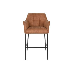 Taburete DKD Home Decor Negro Camel Metal 59 x 60 x 107 cm