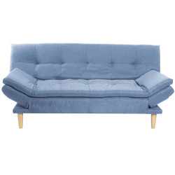 Sofá DKD Home Decor Azul Azul cielo Natural Madera Scandi 180 x 85 x