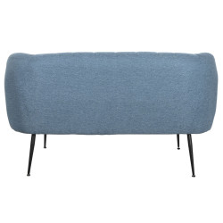 Sofá DKD Home Decor Azul Negro Espuma Madera Metal Terciopelo Scandi