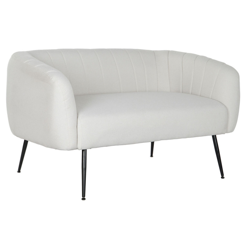 Sofá DKD Home Decor Negro Greige Espuma Madera Metal Terciopelo Scand Sofá DKD Home Decor Negro Greige Espuma Madera Metal Terciopelo Scand